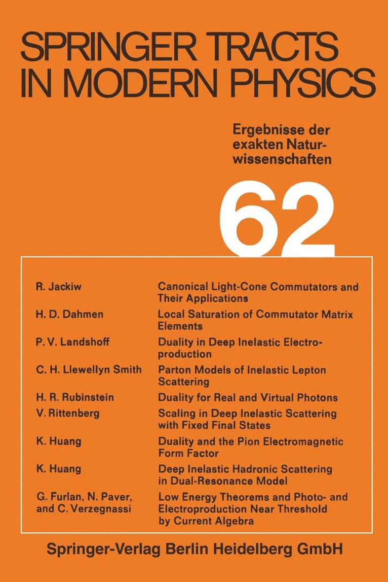 Gerhard Höhler, Atsushi Fujimori, Johann Kühn, Thomas Müller, Frank Steiner, William C. Stwalley, Joachim E. Trümper, Peter Wölfle, Ulrike Woggon - Photon-Hadron Interactions I, Häftad
