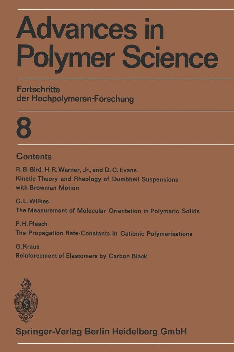 Advances in Polymer Science 1