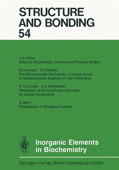 bokomslag Inorganic Elements in Biochemistry