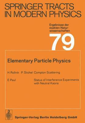 Elementary Particle Physics 1