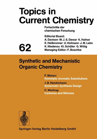 Michael J. Krische, Jean-Marie Lehn, Steven V. Ley, Massimo Olivucci, Joachim Thiem, Margherita Venturi, Pierre Vogel, Chi-Huey Wong, Henry N. C. Wong, Hisashi Yamamoto, Kendall N. Houk, Christopher A. Hunter - Synthetic and Mechanistic Organic Chemistry, Häftad