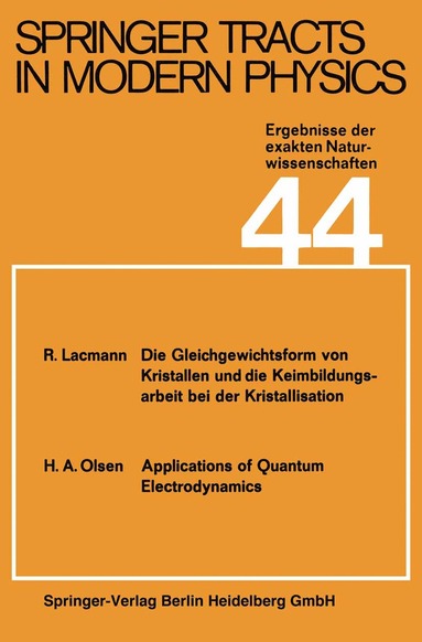 bokomslag Springer Tracts in Modern Physics