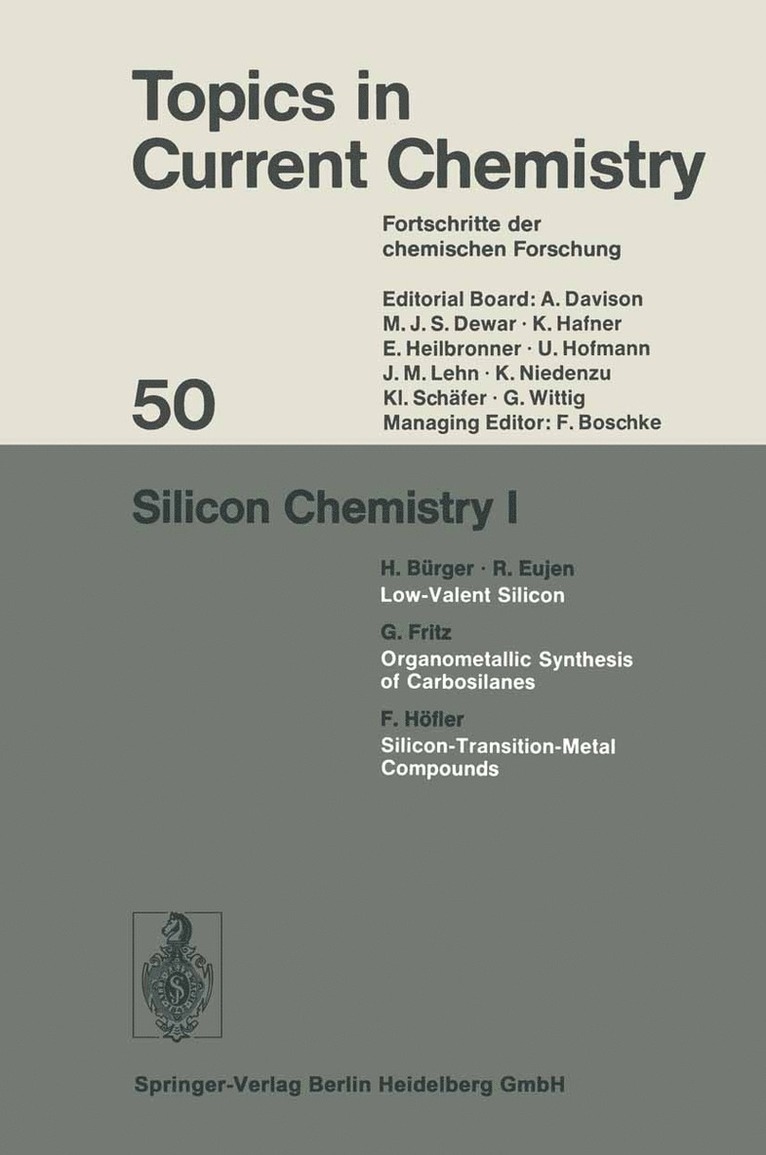 Silicon Chemistry I 1