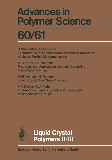 M. Gordon - Liquid Crystal Polymers II/III, Häftad