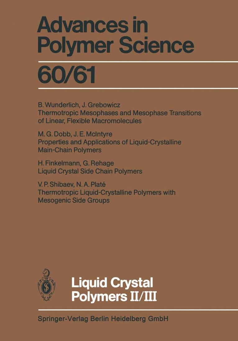 Liquid Crystal Polymers II/III 1