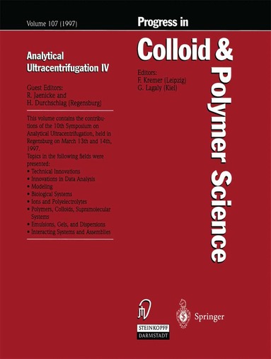 Rainer Jaenicke, Helmut Durchschlag - Analytical Ultracentrifugation IV, Häftad