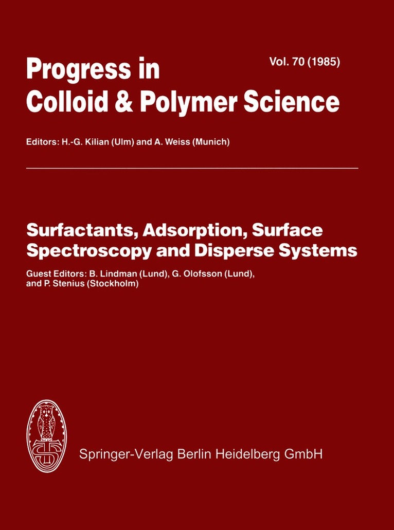 Surfactants, Adsorption, Surface Spectroscopy and Disperse Systems, Häftad