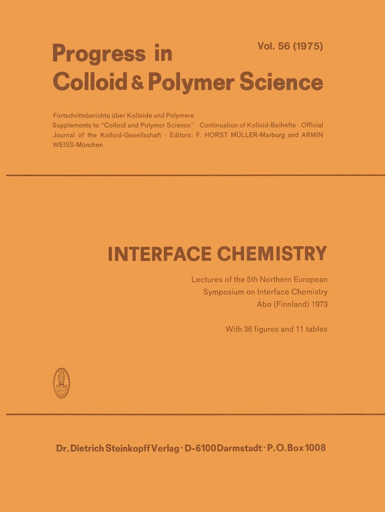 F. Horst Müller, Armin Weiss, F. Horst Muller - Interface Chemistry, Häftad