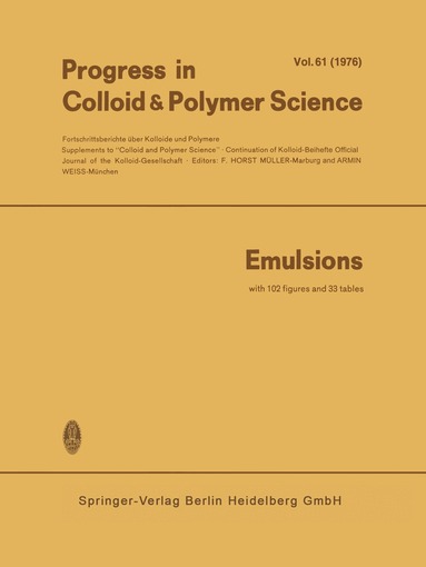 F. Horst Müller, Armin Weiss - Emulsions, Häftad