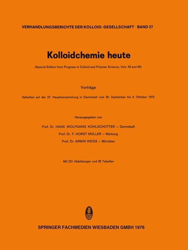 bokomslag Kolloidchemie heute