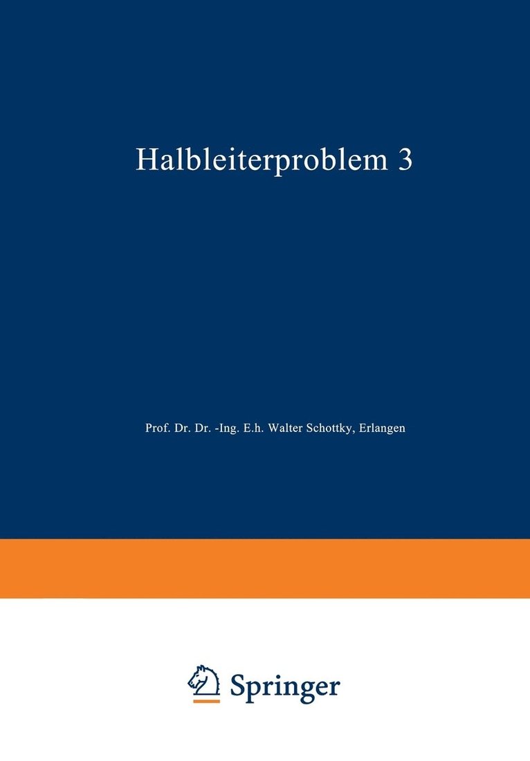 W. Schottky - Halbleiterprobleme, Häftad