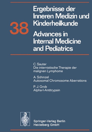 bokomslag Ergebnisse der Inneren Medizin und Kinderheilkunde / Advances in Internal Medicine and Pediatrics