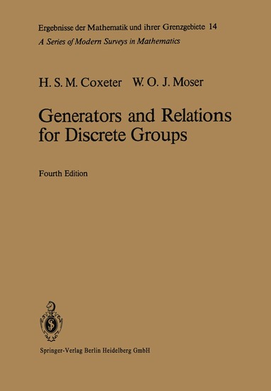 bokomslag Generators and Relations for Discrete Groups