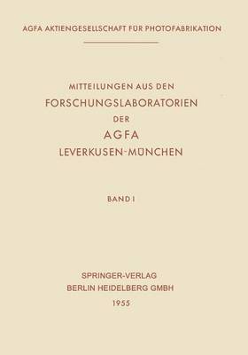 bokomslag Mitteilungen aus den Forschungslaboratorien der AGFA, Leverkusen-Mnchen