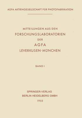 bokomslag Mitteilungen aus den Forschungslaboratorien der AGFA, Leverkusen-München