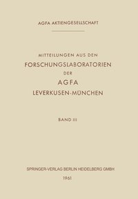 bokomslag Mitteilungen aus den Forschungslaboratorien der Agfa Leverkusen-Mnchen