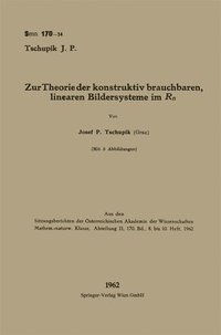 bokomslag Zur Theorie der konstruktiv brauchbaren, linearen Bildersysteme im Rn