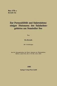 bokomslag Zur Permeabilitt und Salzresistenz einiger Diatomeen des Salzlachengebietes am Neusiedler See