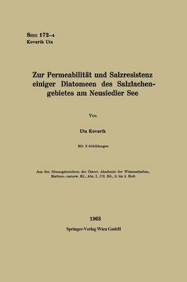 bokomslag Zur Permeabilitt und Salzresistenz einiger Diatomeen des Salzlachengebietes am Neusiedler See