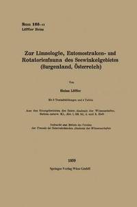 bokomslag Zur Limnologie, Entomostraken- und Rotatorienfauna des Seewinkelgebietes (Burgenland, sterreich)