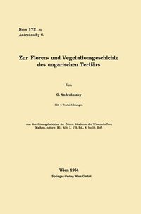 bokomslag Zur Floren- und Vegetationsgeschichte des ungarischen Tertirs