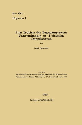 bokomslag Zum Problem der Begegnungssterne Untersuchungen an 11 visuellen Doppelsternen