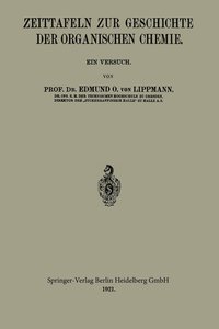 bokomslag Zeittafeln zur Geschichte der Organischen Chemie