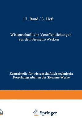 bokomslag Wissenschaftliche Verffentlichungen aus den Siemens-Werken