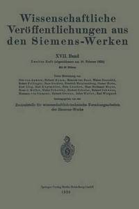 bokomslag Wissenschaftliche Veroeffentlichungen aus den Siemens-Werken
