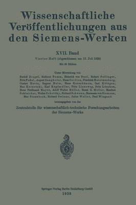 bokomslag Wissenschaftliche Verffentlichungen aus den Siemens-Werken