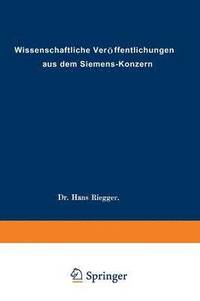 bokomslag Wissenschaftliche Verffentlichungen aus dem Siemens-Konzern