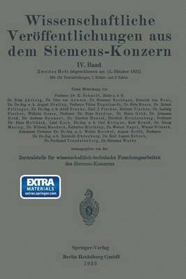 bokomslag Wissenschaftliche Veröffentlichungen aus dem Siemens-Konzern
