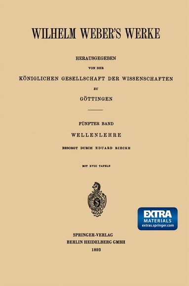bokomslag Wilhelm Weber's Werke