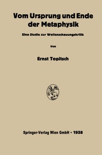 bokomslag Vom Ursprung und Ende der Metaphysik