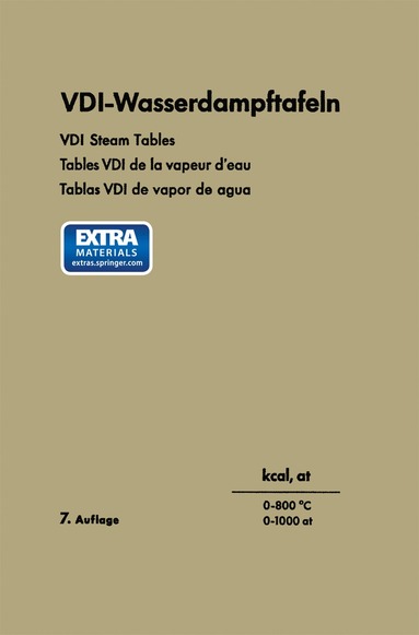 bokomslag VDI-Wasserdampftafeln / VDI Steam Tables / Tables VDI de la vapeur d'eau / Tablas VDI de vapor de agua