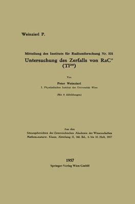 bokomslag Untersuchung des Zerfalls von RaC&#8243; (T1210)