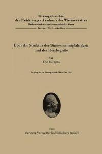 bokomslag Über die Struktur der Sinnesmannigfaltigkeit und der Reizbegriffe