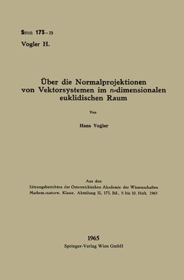 ber die Normalprojektionen von Vektorsystemen im n-dimensionalen euklidischen Raum 1