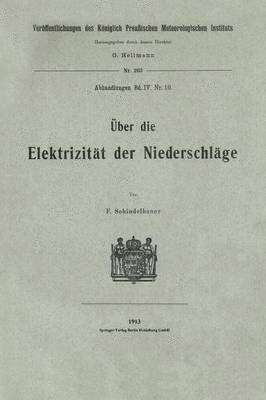 bokomslag ber die Elektrizitt der Niederschlge