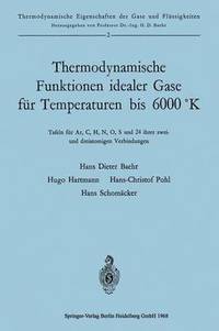 bokomslag Thermodynamische Funktionen idealer Gase fr Temperaturen bis 6000 K