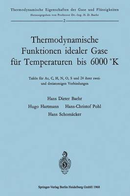 bokomslag Thermodynamische Funktionen idealer Gase fr Temperaturen bis 6000 K
