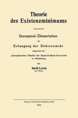 Theorie des Existenzminimums 1