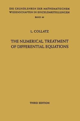 Lothar Collatz, P G Williams - Numerical Treatment of Differential Equations, Häftad