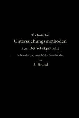 bokomslag Technische Untersuchungsmethoden zur Betriebskontrolle