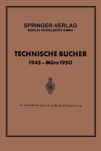 bokomslag Technische Bcher 1945  Mrz 1950