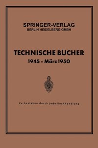 bokomslag Technische Bucher 1945 - Marz 1950