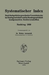 bokomslag Systematischer Index