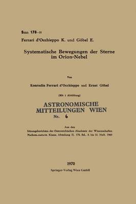 bokomslag Systematische Bewegungen der Sterne im Orion-Nebel