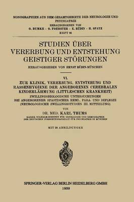 bokomslag Studien über Vererbung und Entstehung Geistiger Störungen