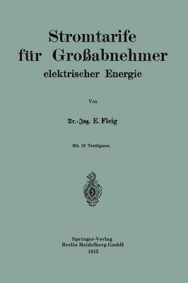 bokomslag Stromtarife fr Groabnehmer elektrischer Energie